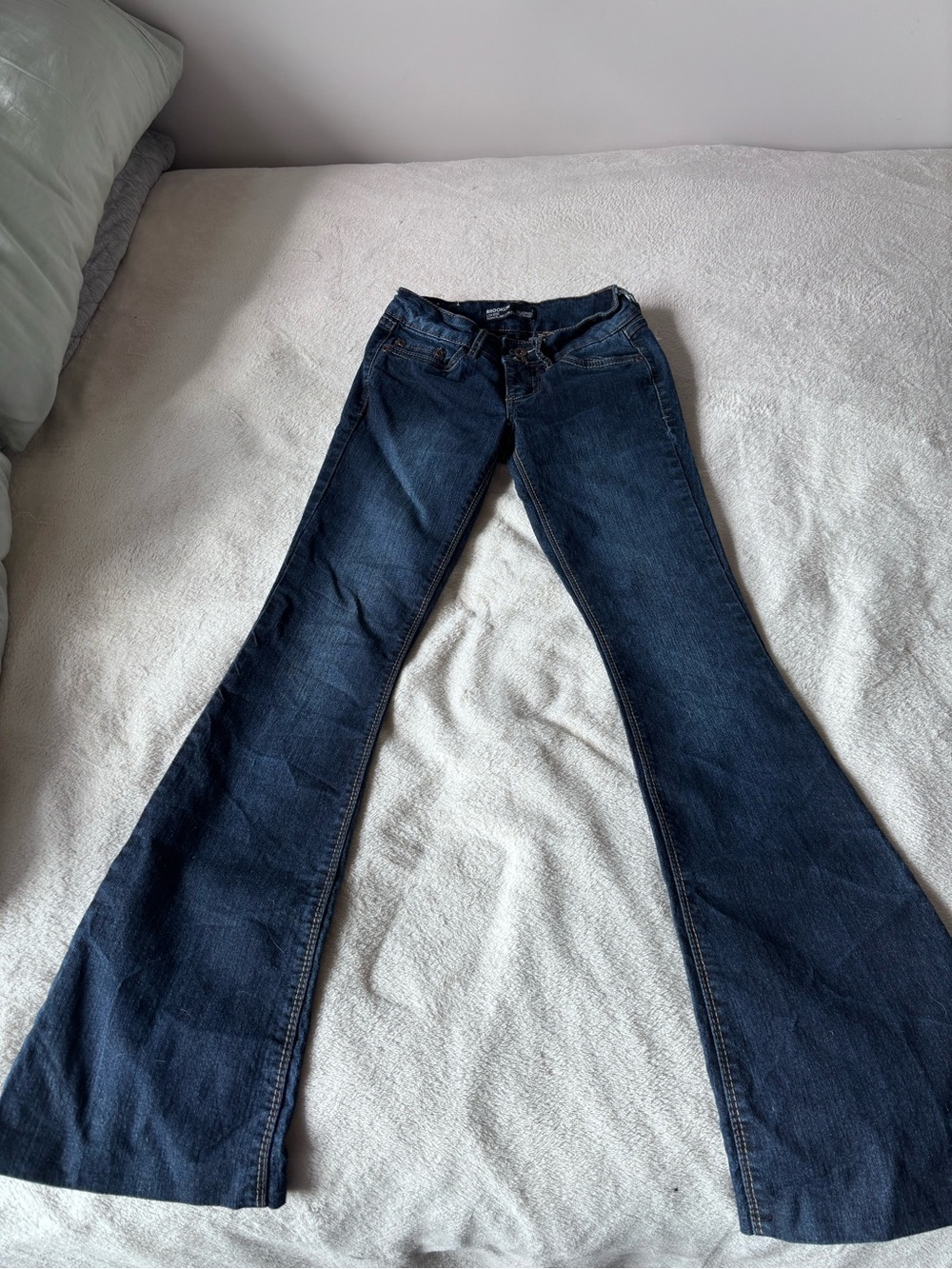 Brooklyn - Dark Blue Flare Low Rise Jeans - 0